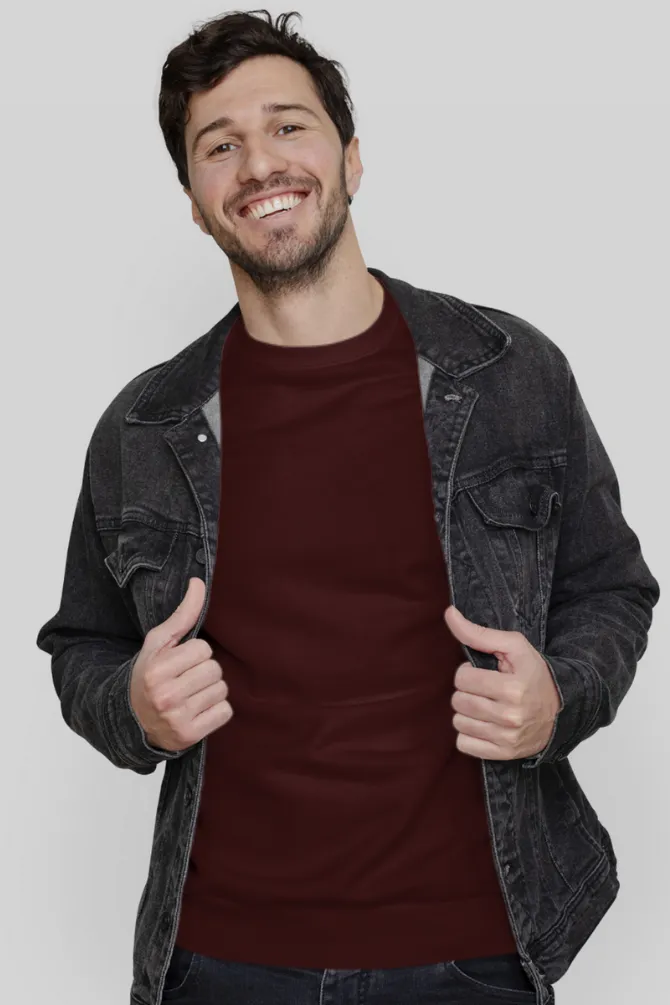 Maroon Sweatshirt for men