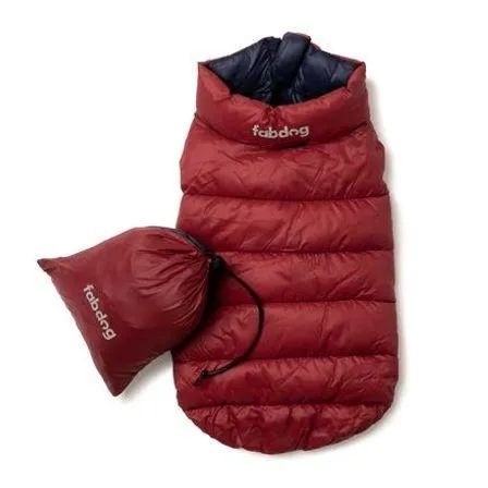 RED & NAVY PACK N' GO REVERSIBLE PUFFER