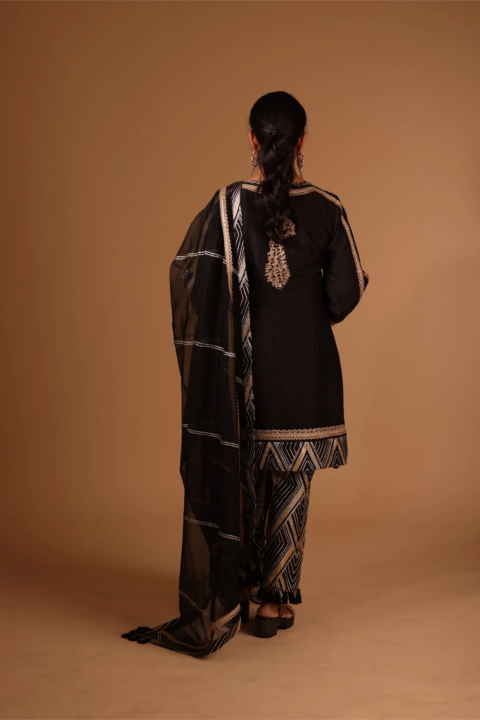 Silk Dori Work Suit with a Dupatta